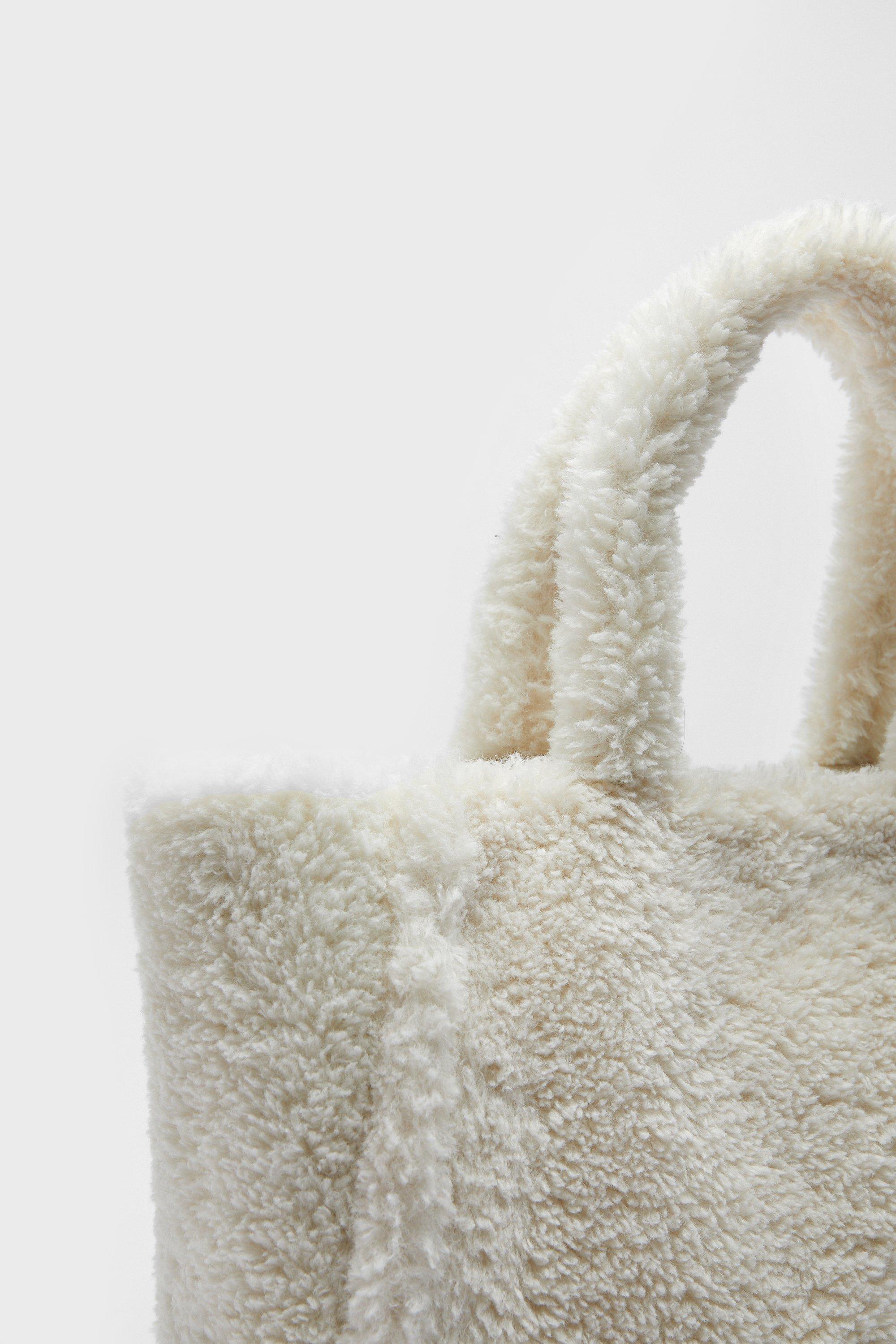 Faux shearling tote bag new arrivals