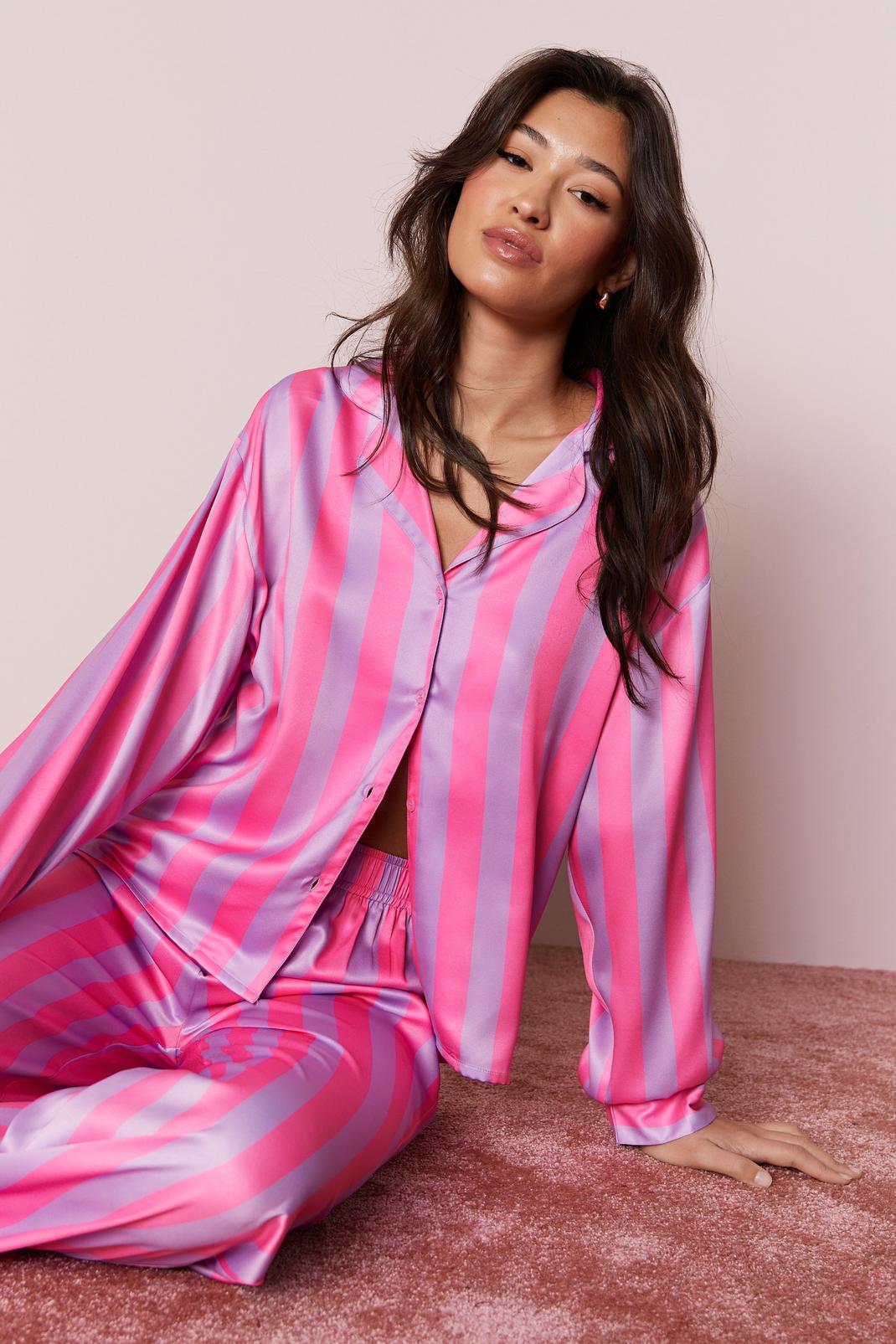 Pink Satin Feel Pyjamas