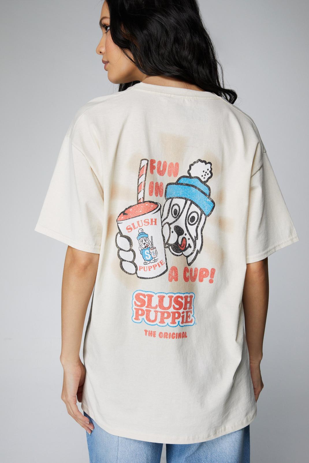 Ecru Slush Puppy Oversized Graphic T-shirt image number 1