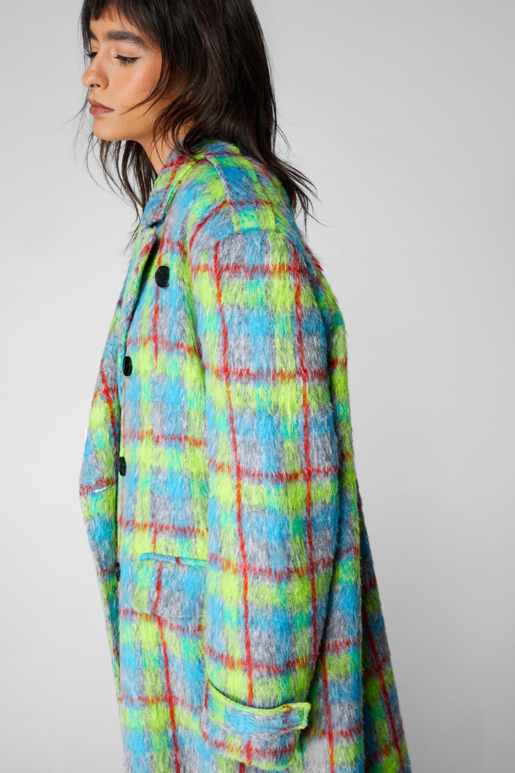 Longline Coat | Rustic Plaid