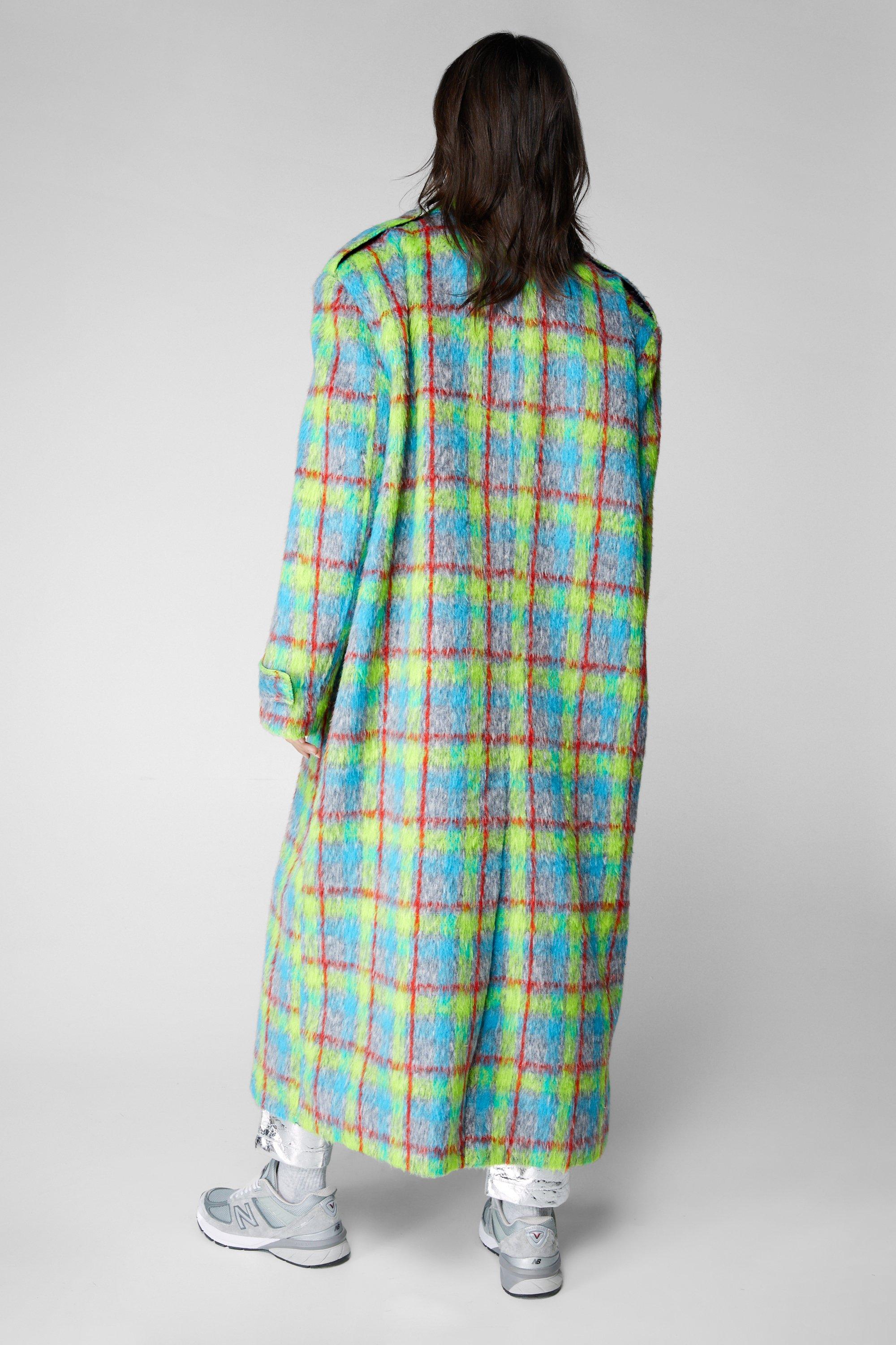 Longline Coat | Rustic Plaid