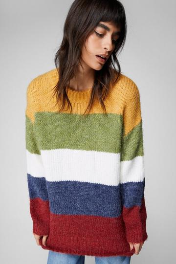 Oversized Stripe Sweater multi