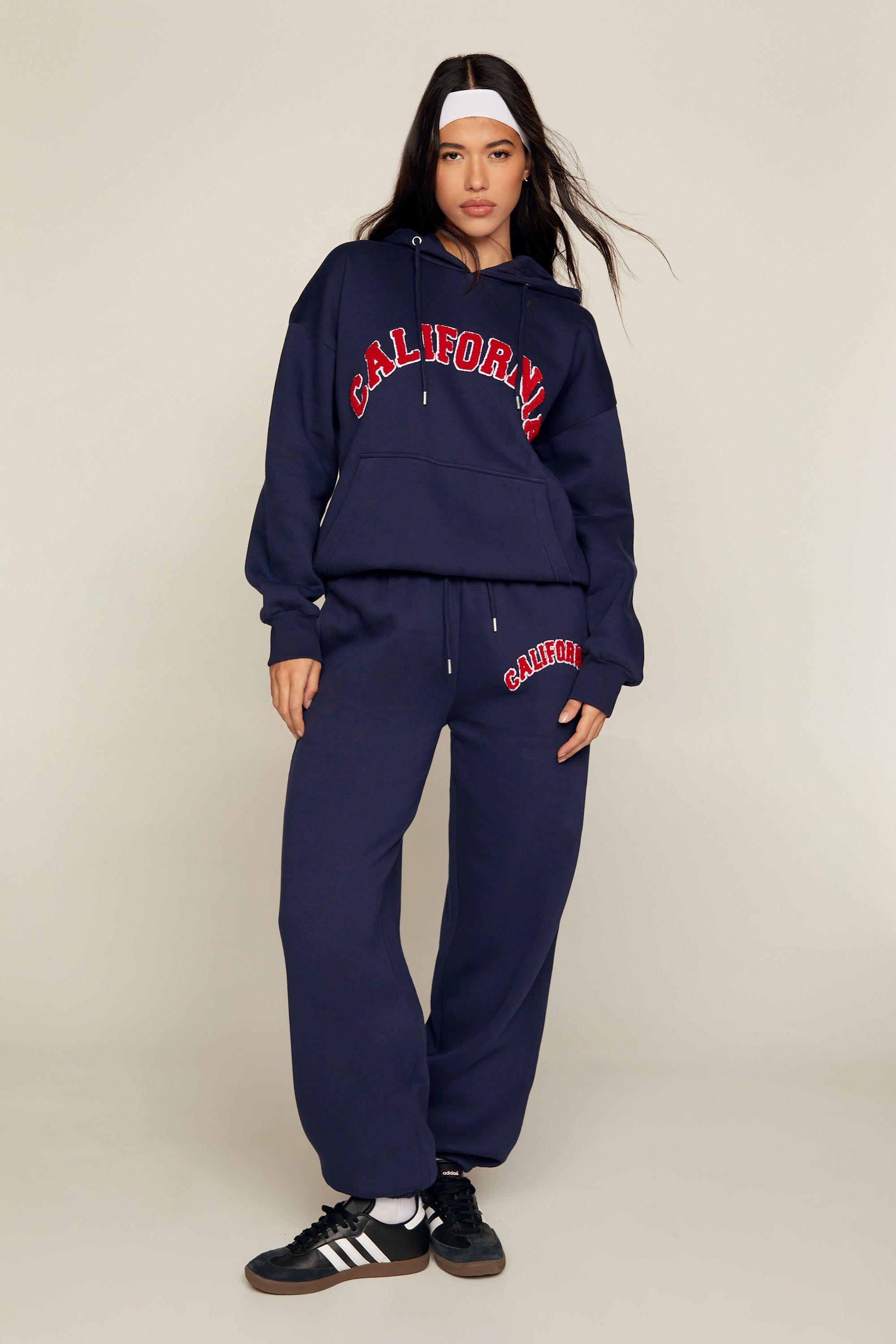 California Graphic Oversized Hoodie and Sweatpants Set