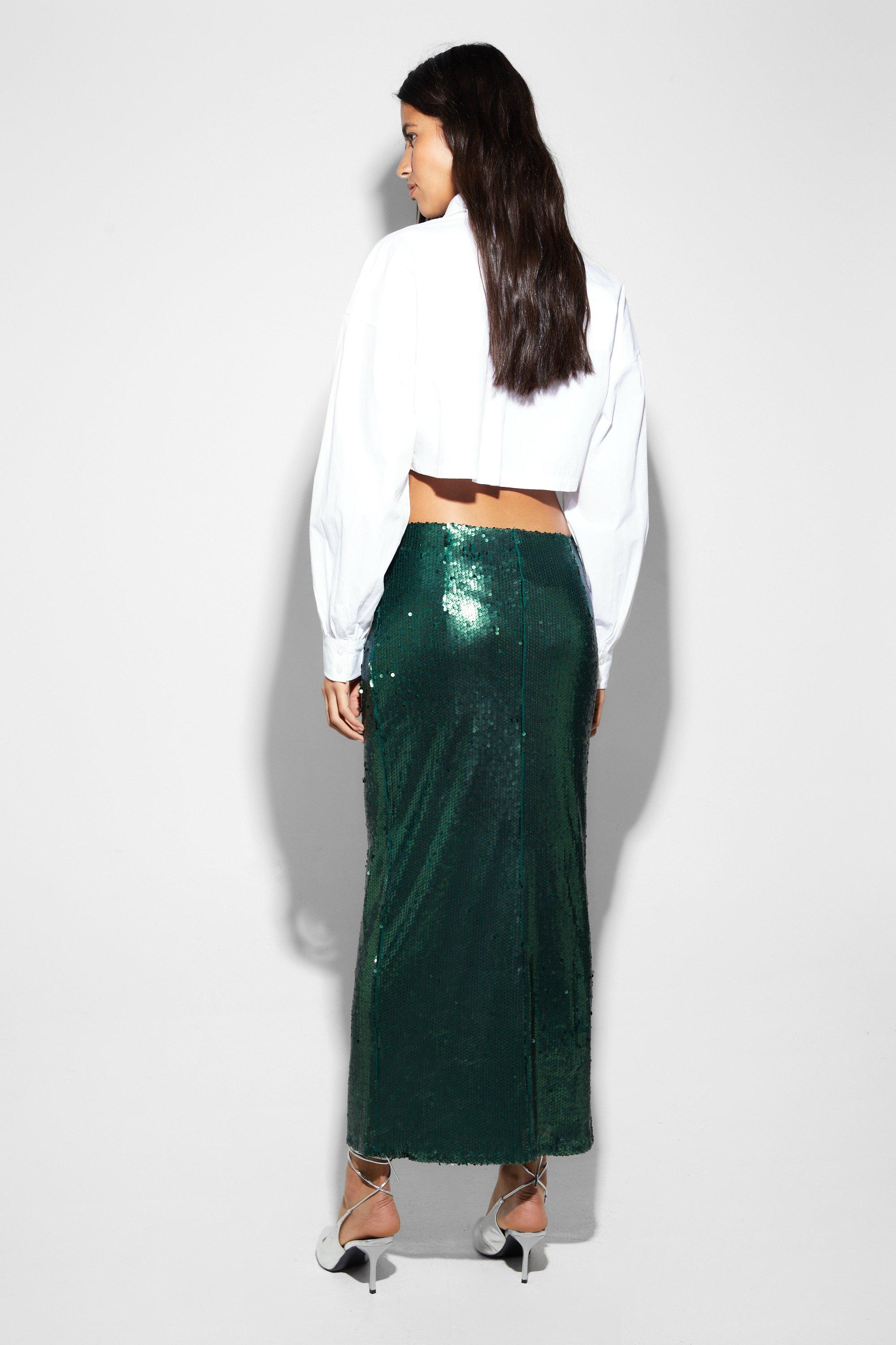 Zara sequin 2024 maxi skirt