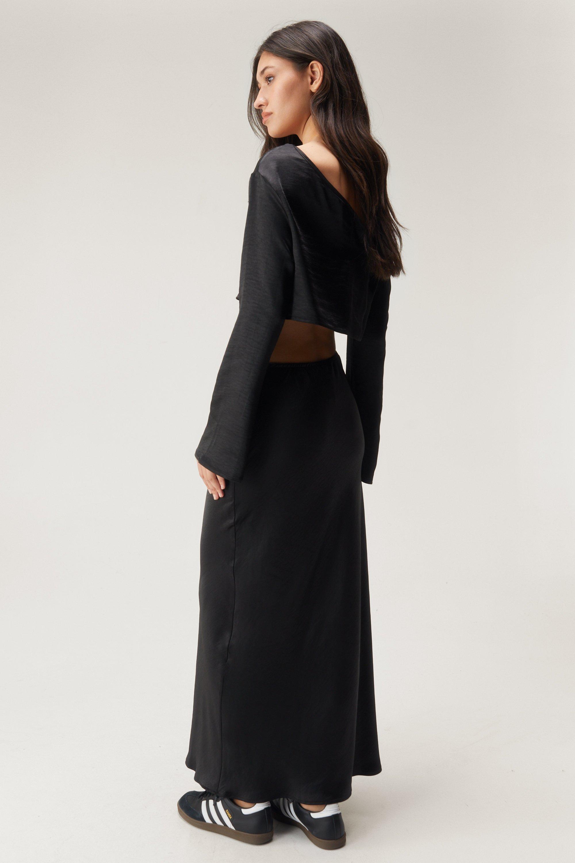 Bias Cut Maxi Skirt