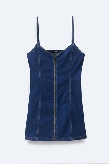 Plus Denim Stretch Mini Dress authentic indigo