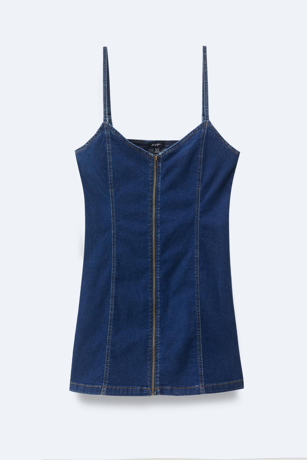 Authentic indigo Plus Size Denim Stretch Mini Dress image number 1