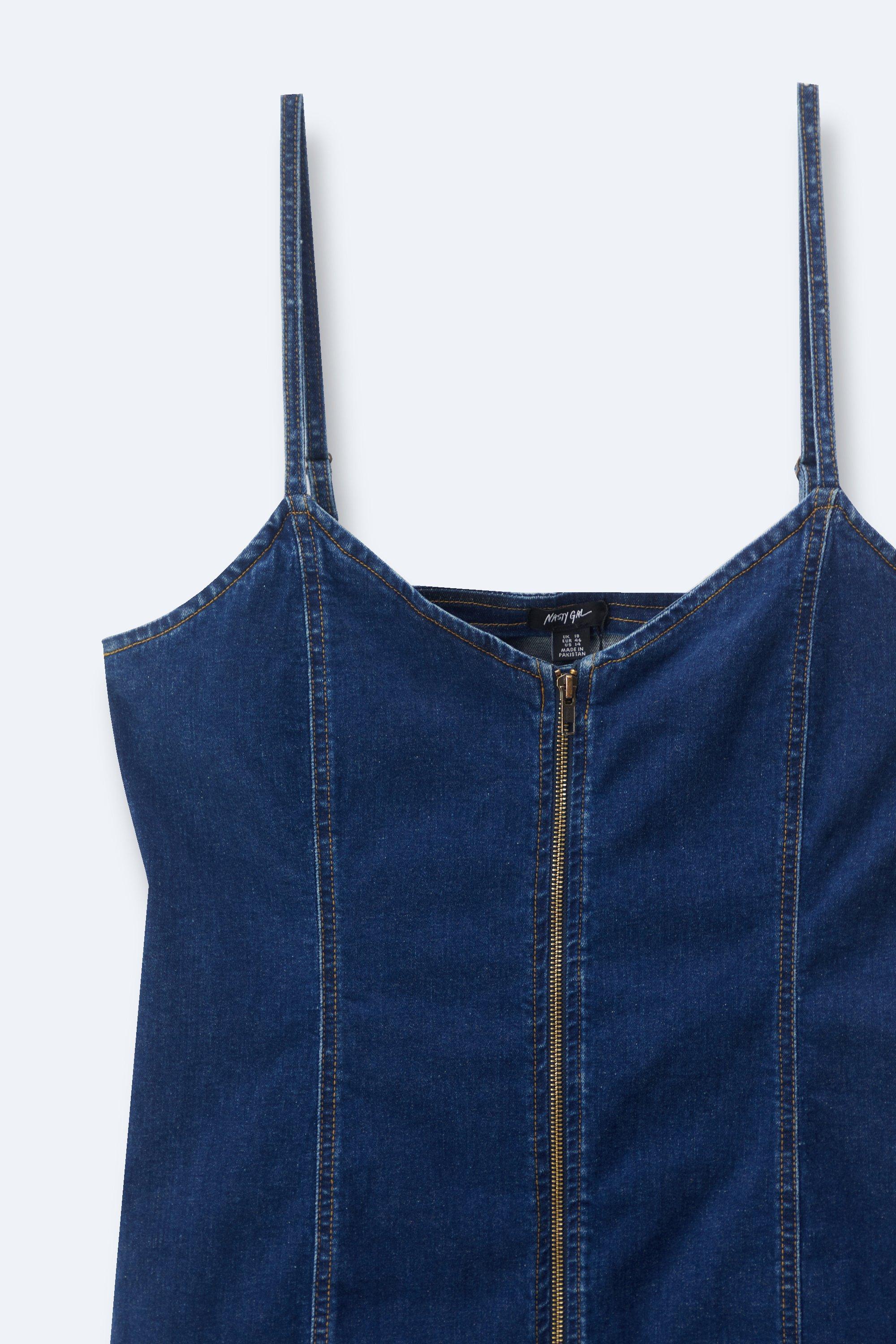 Plus Size Denim Dress, Stretch Denim Dress