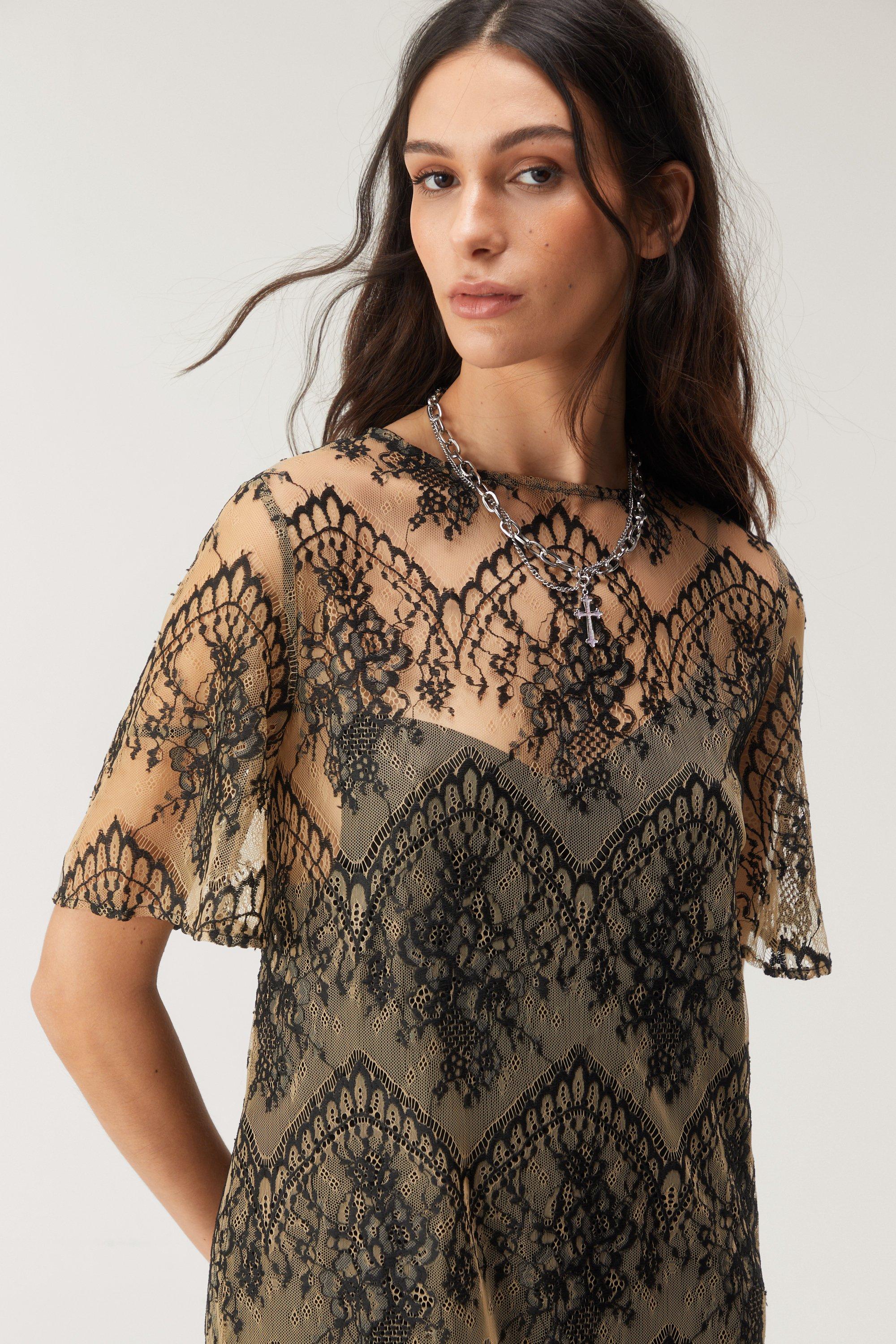 Nasty gal shop black lace dress