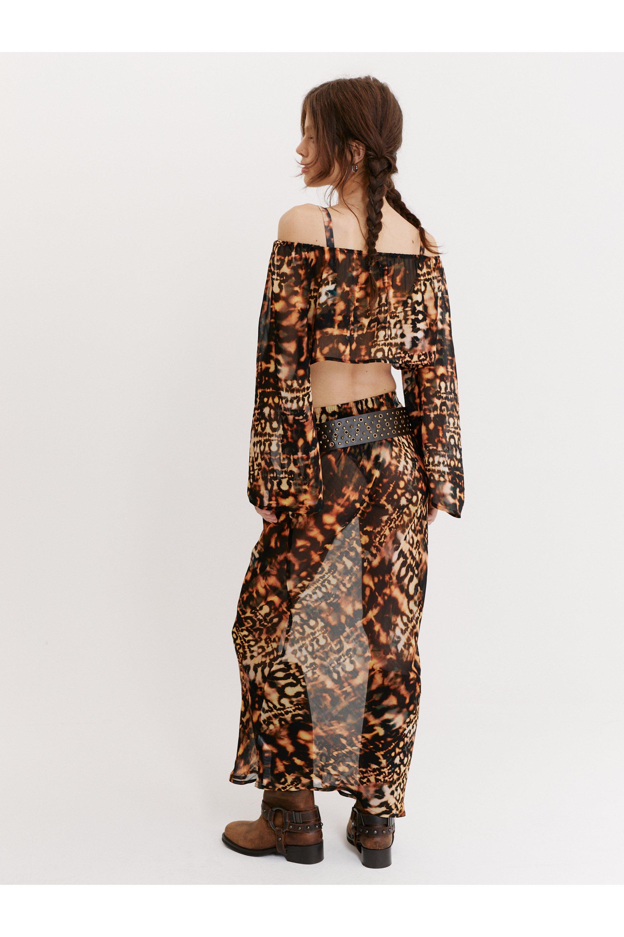 Cheetah skirt cover up hotsell