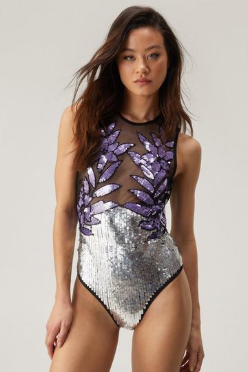 Silver, Sparkly, Sequin Bodysuit for Women. This Sequin Leotard is Perfect  for Festival Outfit, Rave Wear, Glamorous Party Wear. -  UK