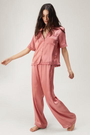 40s Pink Satin Pajama Set – The Hip Zipper Nashville