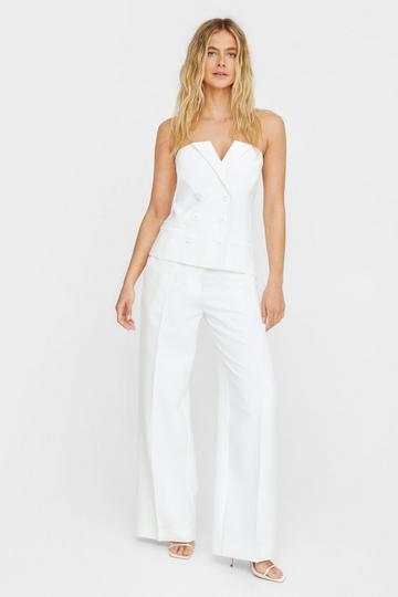 Cream White Premium Tailored Trouser