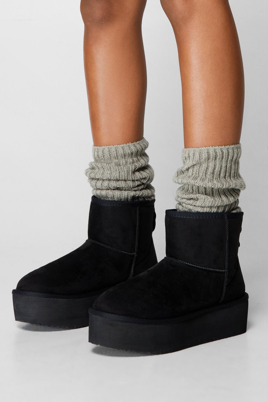 Platform Mini Ankle Boots, Black image number 1