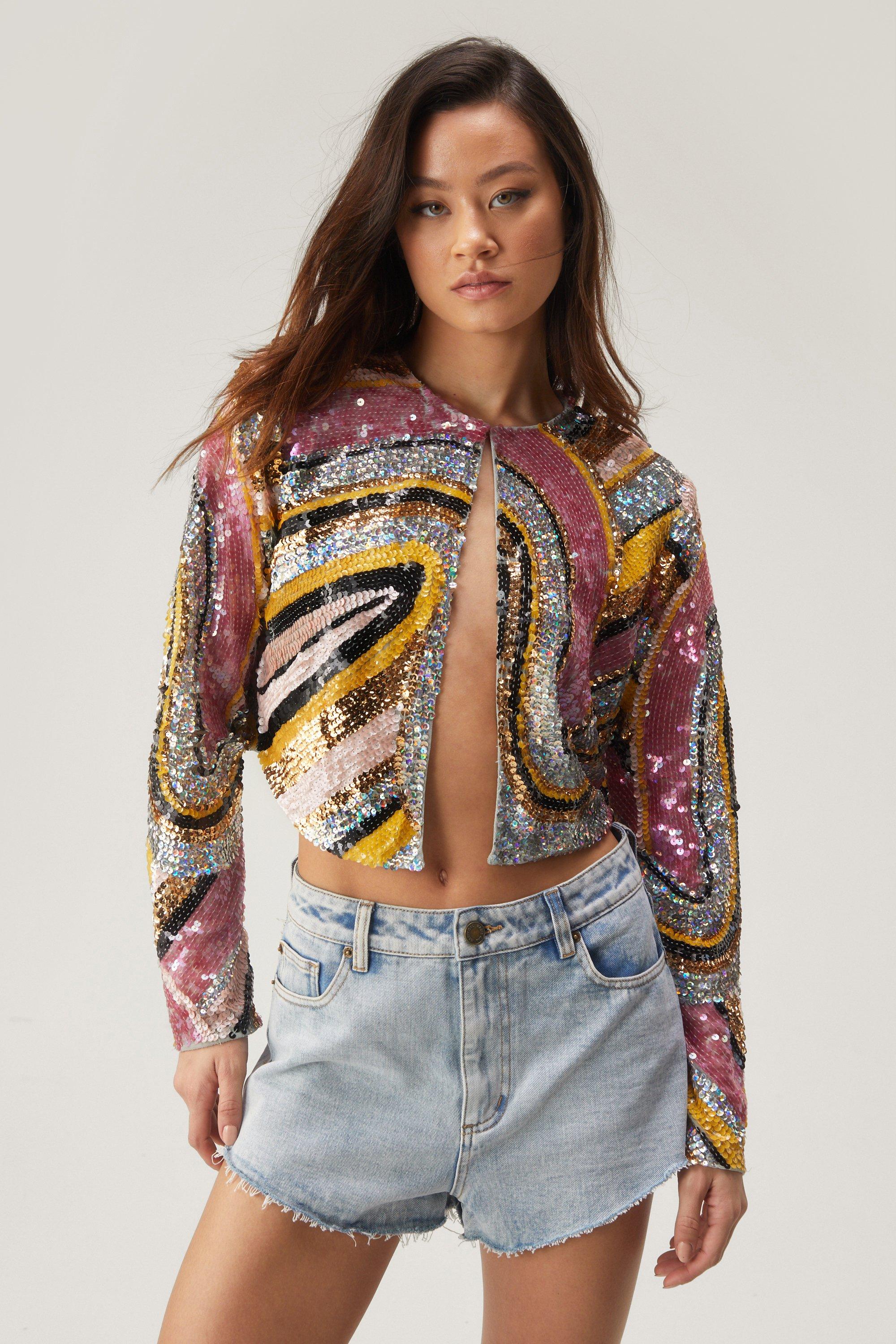 Nasty gal sequin jacket best sale