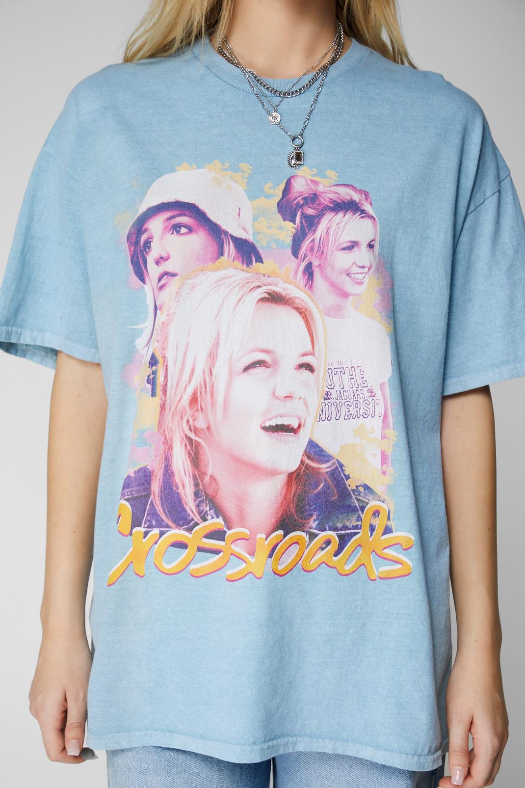 Blue Britney Spears Crossroads Oversized Graphic T-shirt image number 1