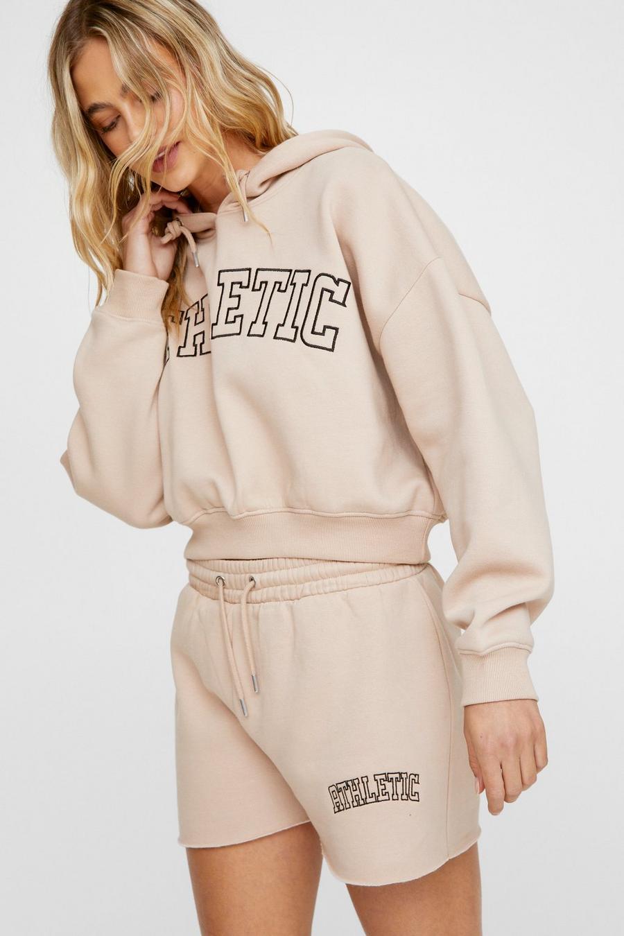 Athletic Embroidered Sweat Short