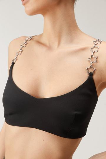 Star Sequin Cropped Bralette