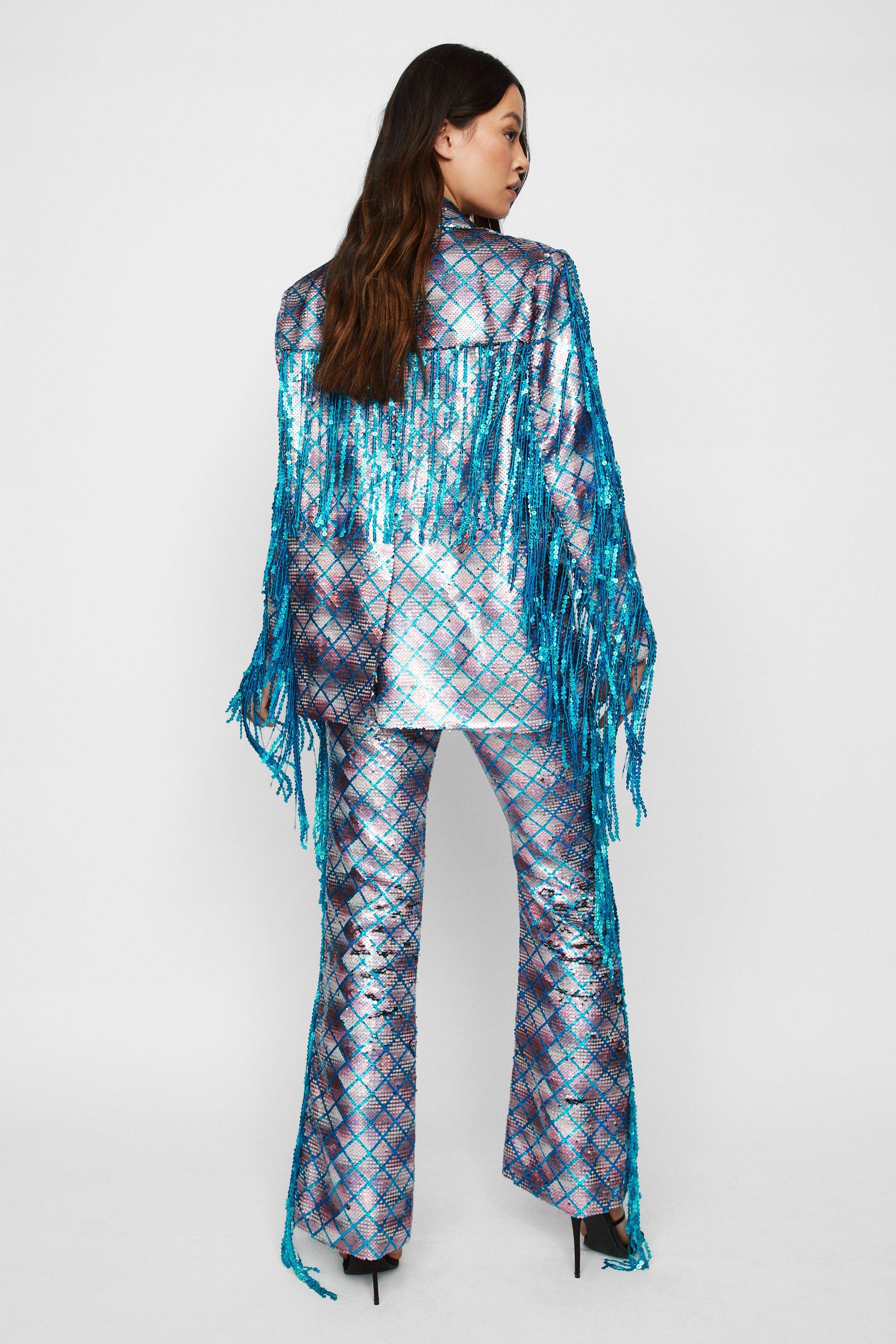 Nasty Gal Sequin sold Flare Pants