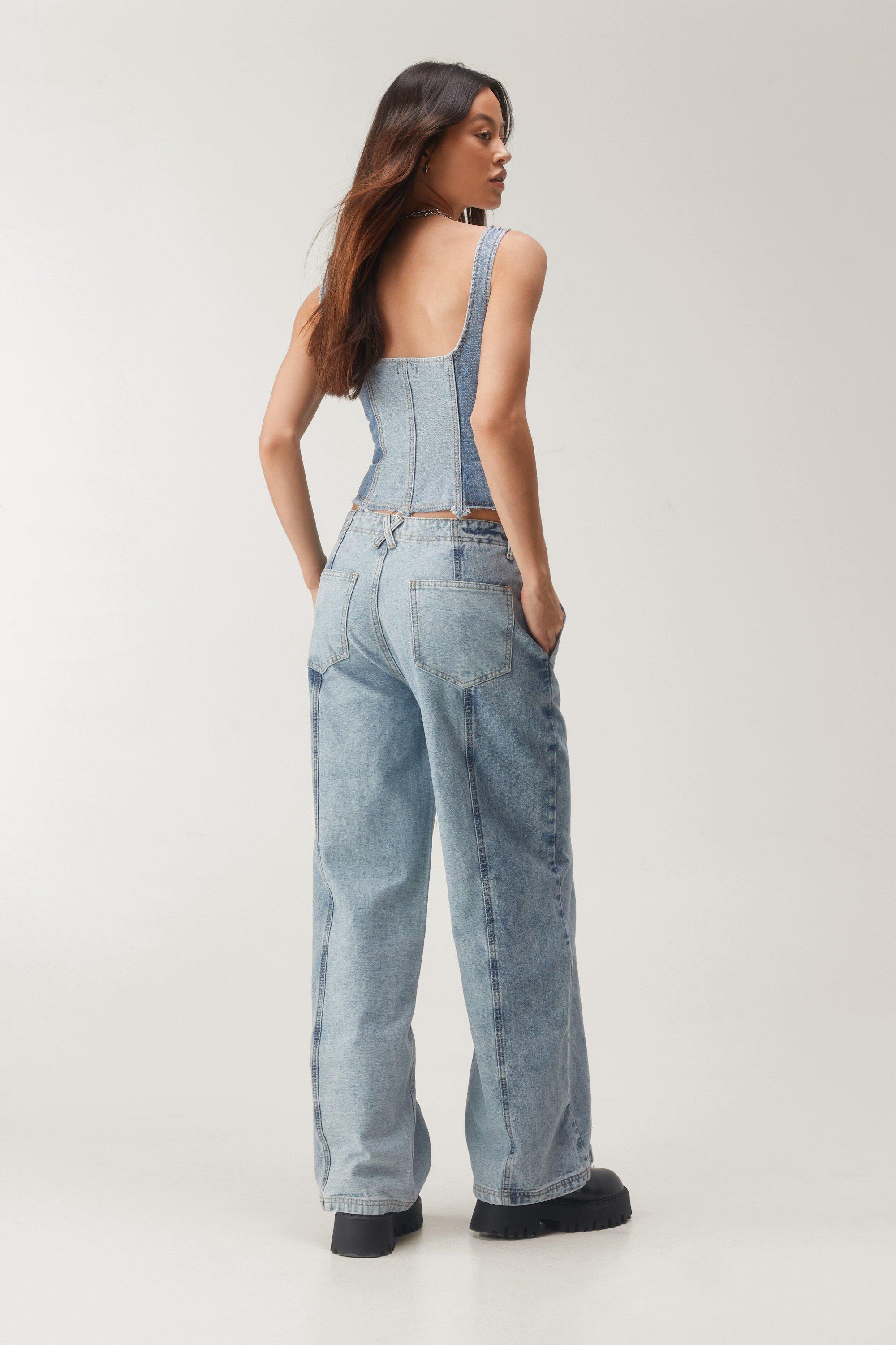 Nasty Gal Colorblock Flared 2024 Denim