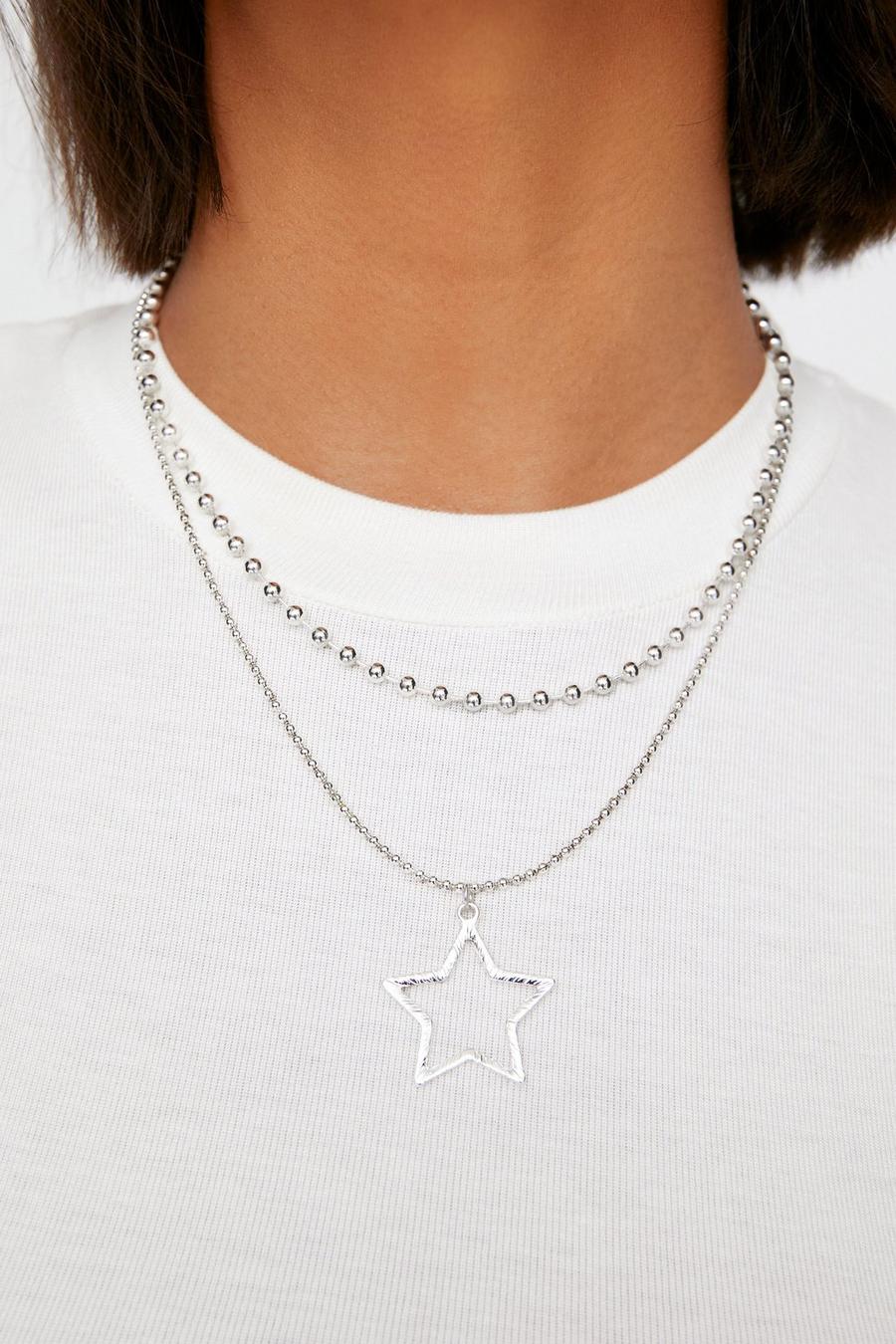 Star Layered Chain Necklace