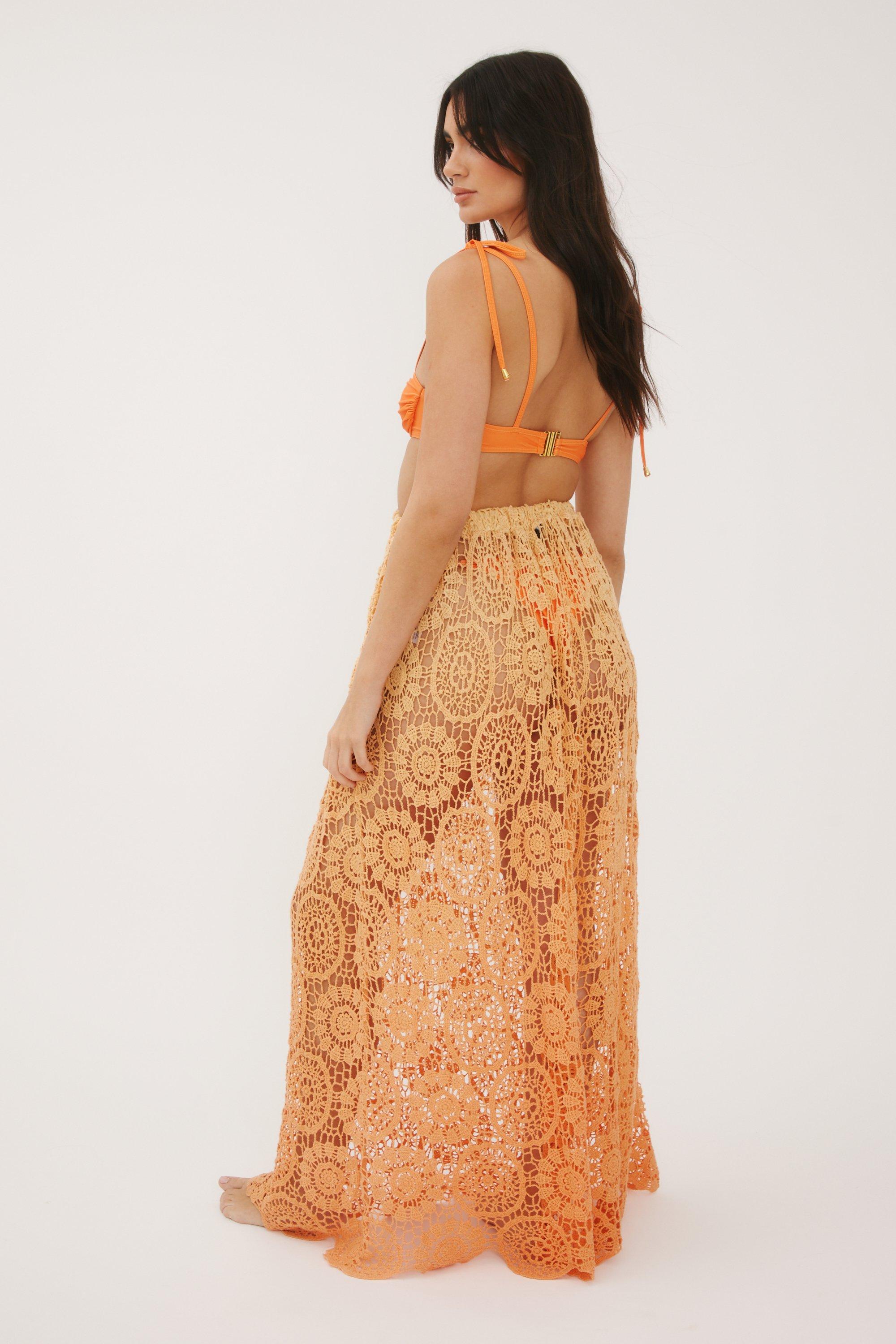 Boho ombre maxi skirt hotsell