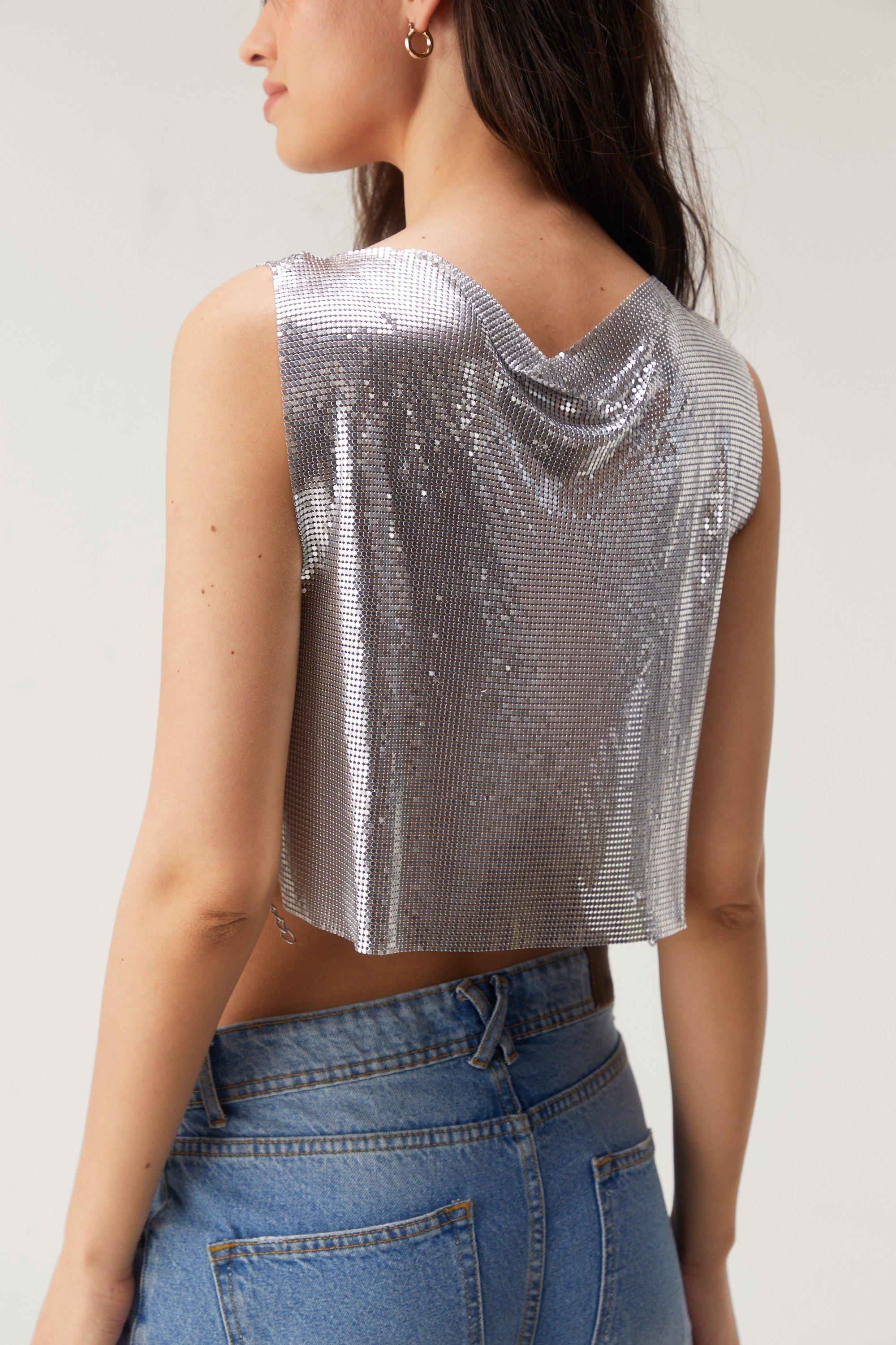 Chainmail Cropped Tank Top