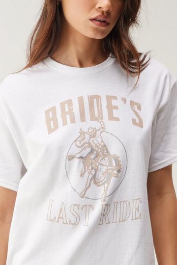 White Bride's Last Ride Graphic Cropped T-shirt