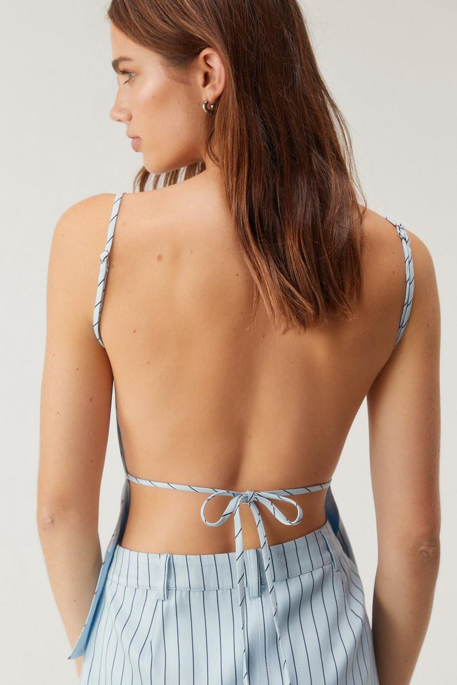 Twill Tailored Strappy Tailored Top 