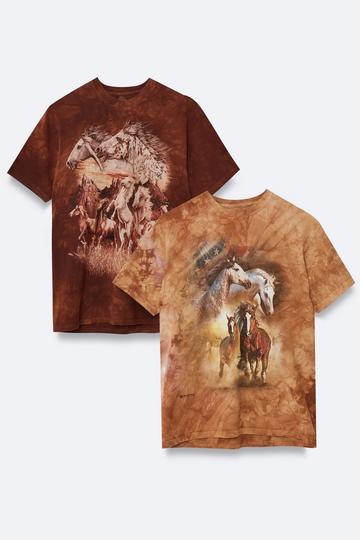 Vintage Horse Graphic T-shirt multi