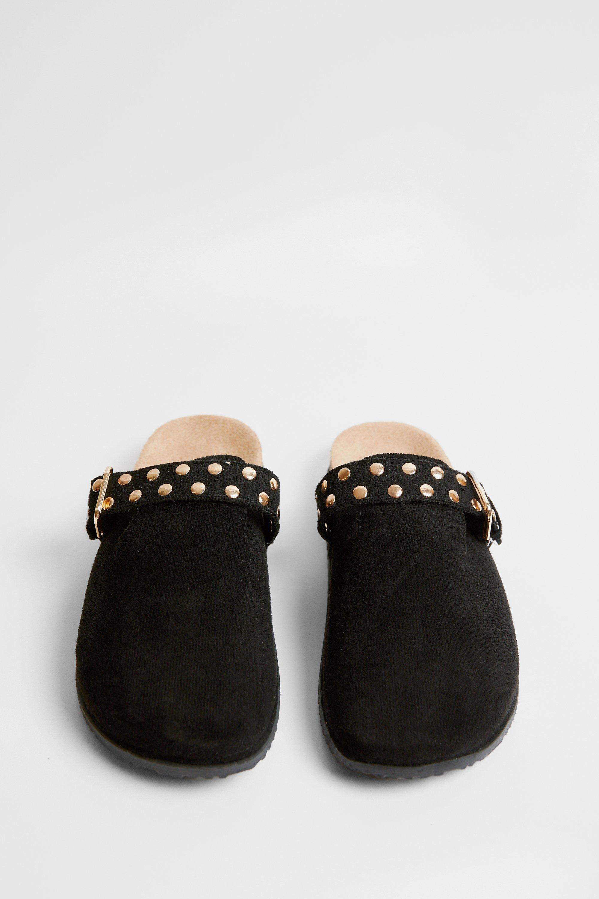 Faux suede mules store