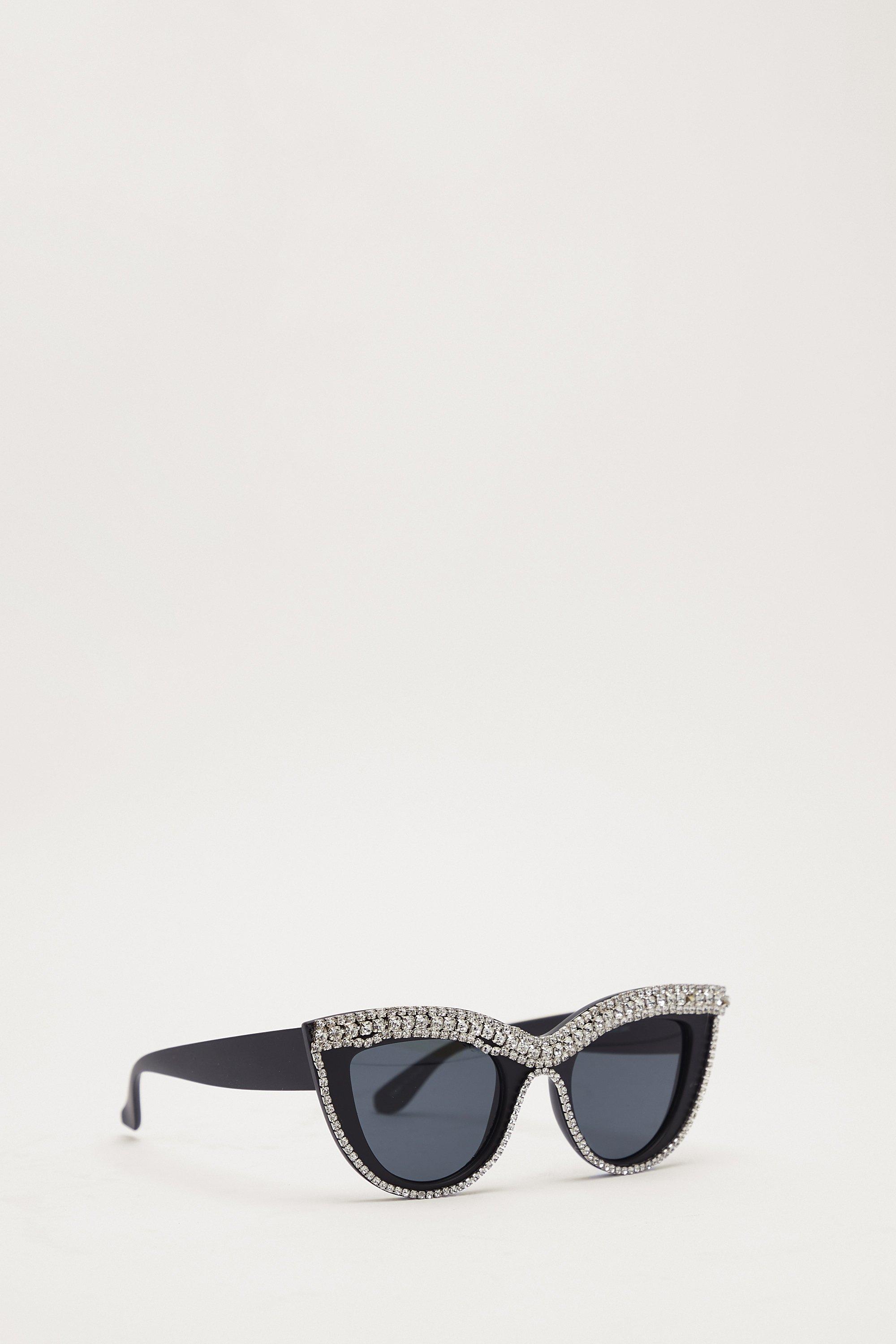 Black 2024 diamante sunglasses