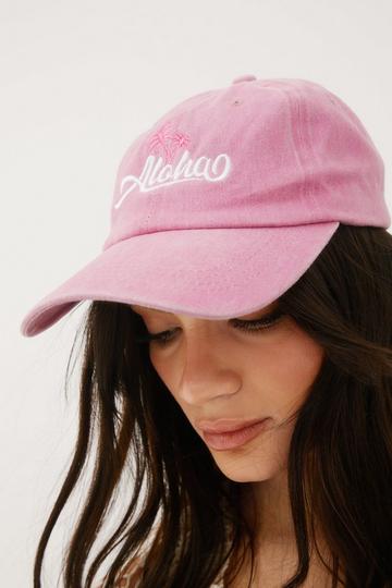 Aloha Acid Wash Cap pink