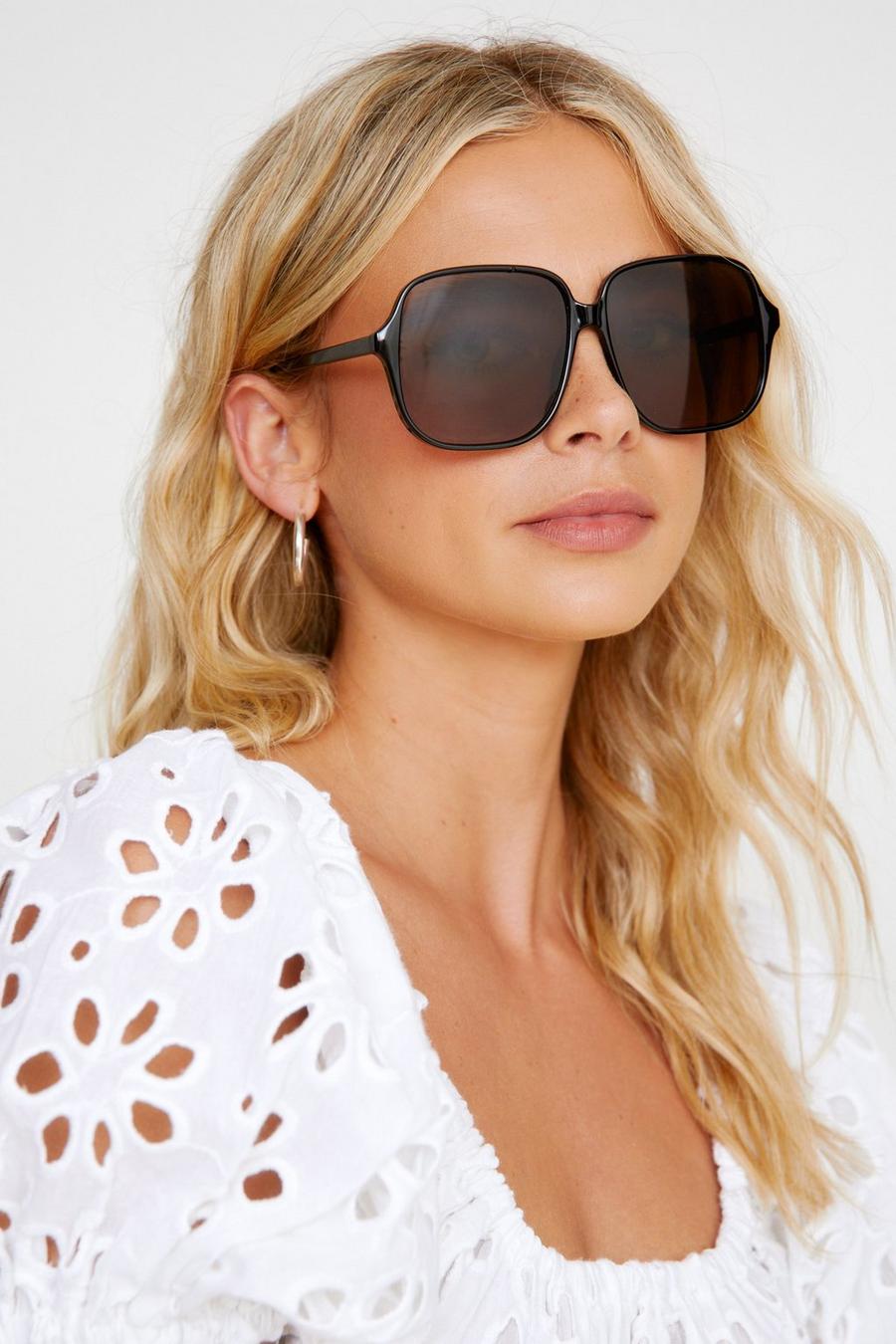 Oversized Square Tinted Lens Sunglasses