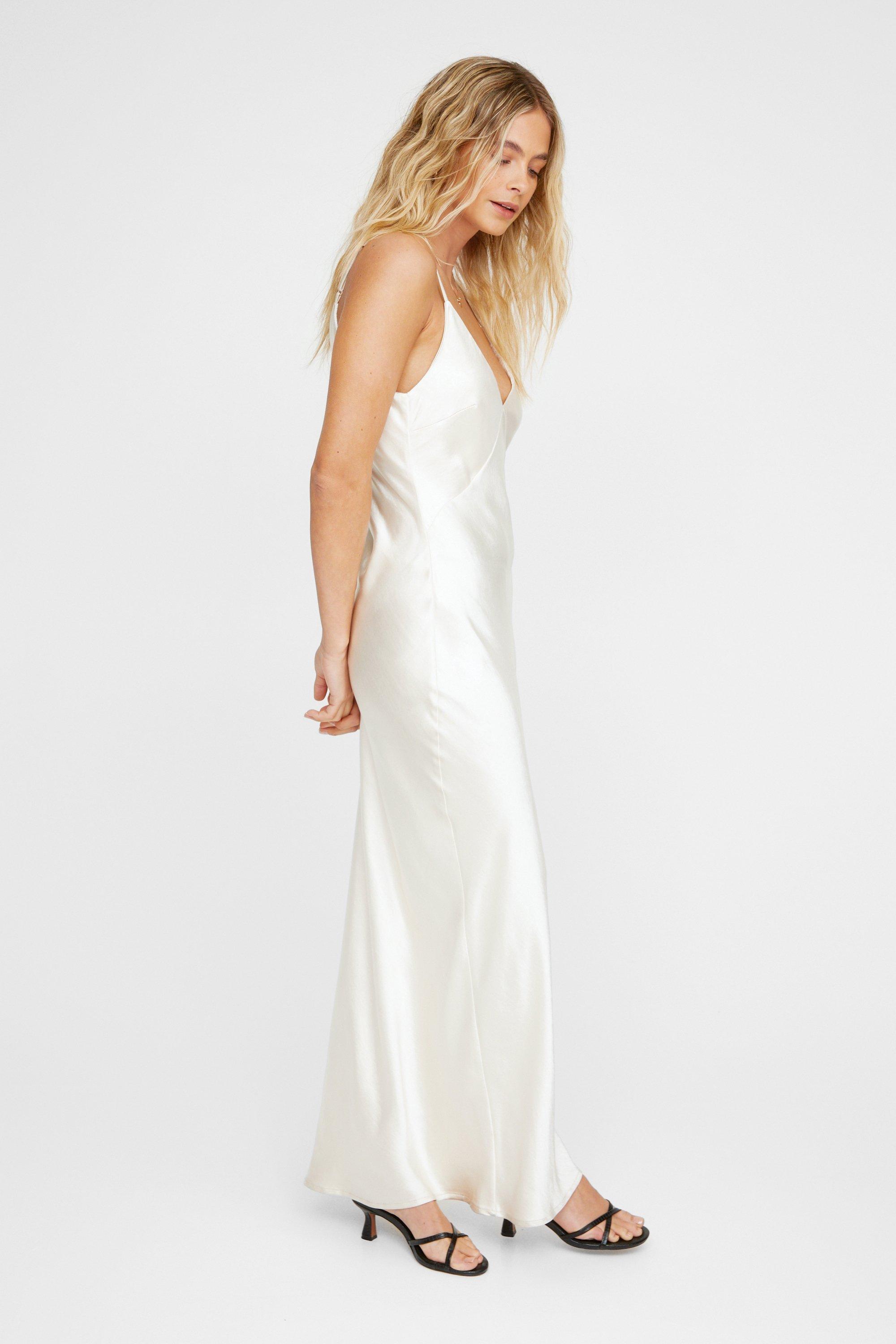 White Slip Dresses | White Satin Slip Dresses | Nasty Gal