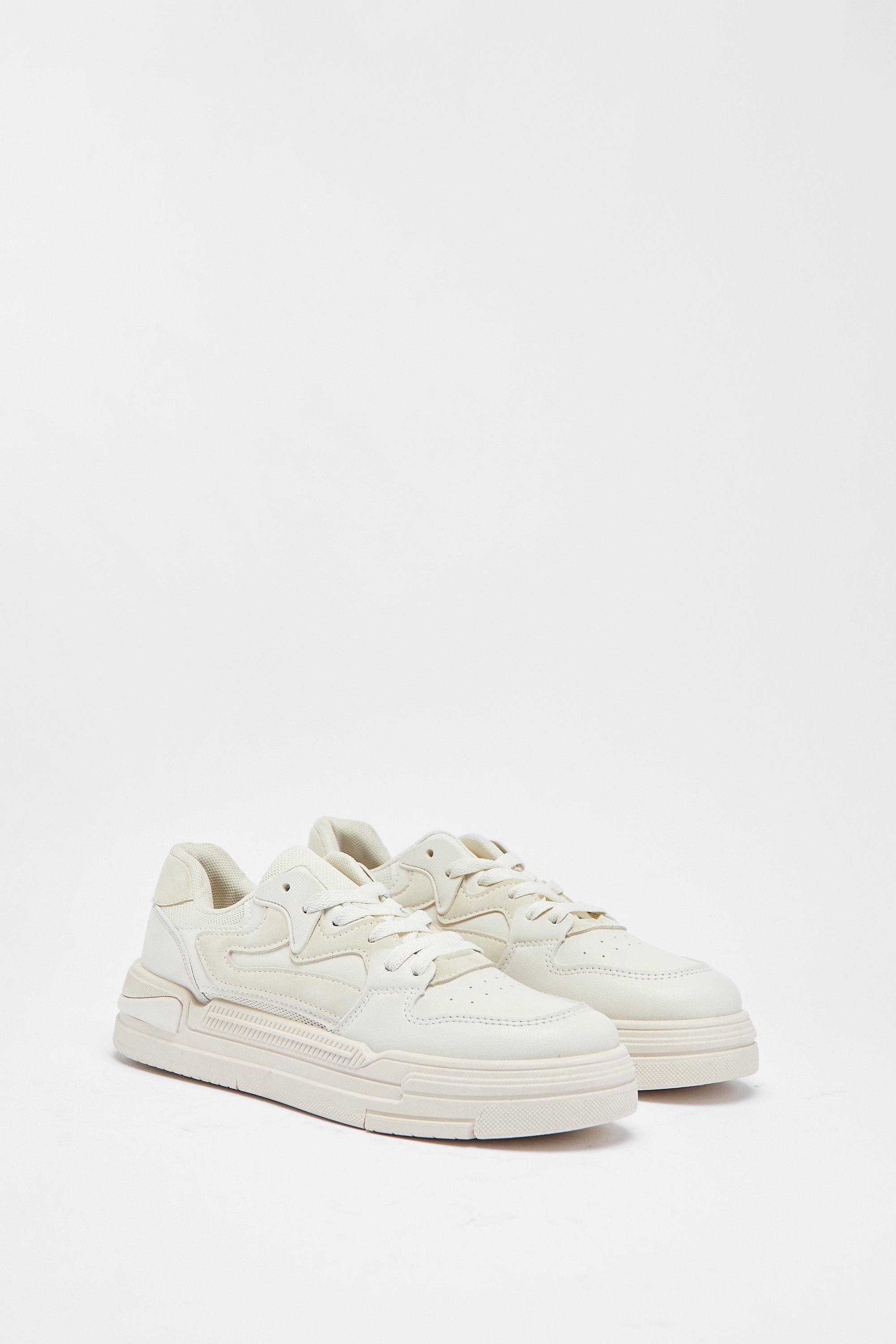 Faux Leather Chunky Trainers Nasty Gal