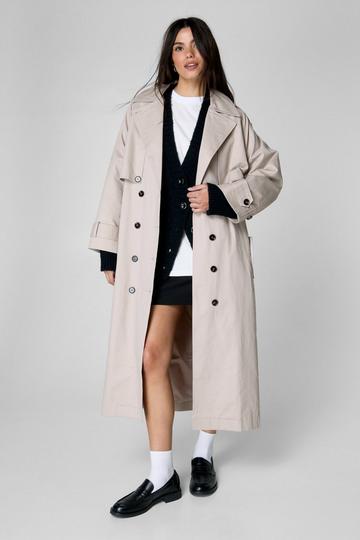 Petite Tailored Trench Coat stone