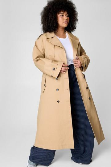 Plus Tailored Trench Coat camel