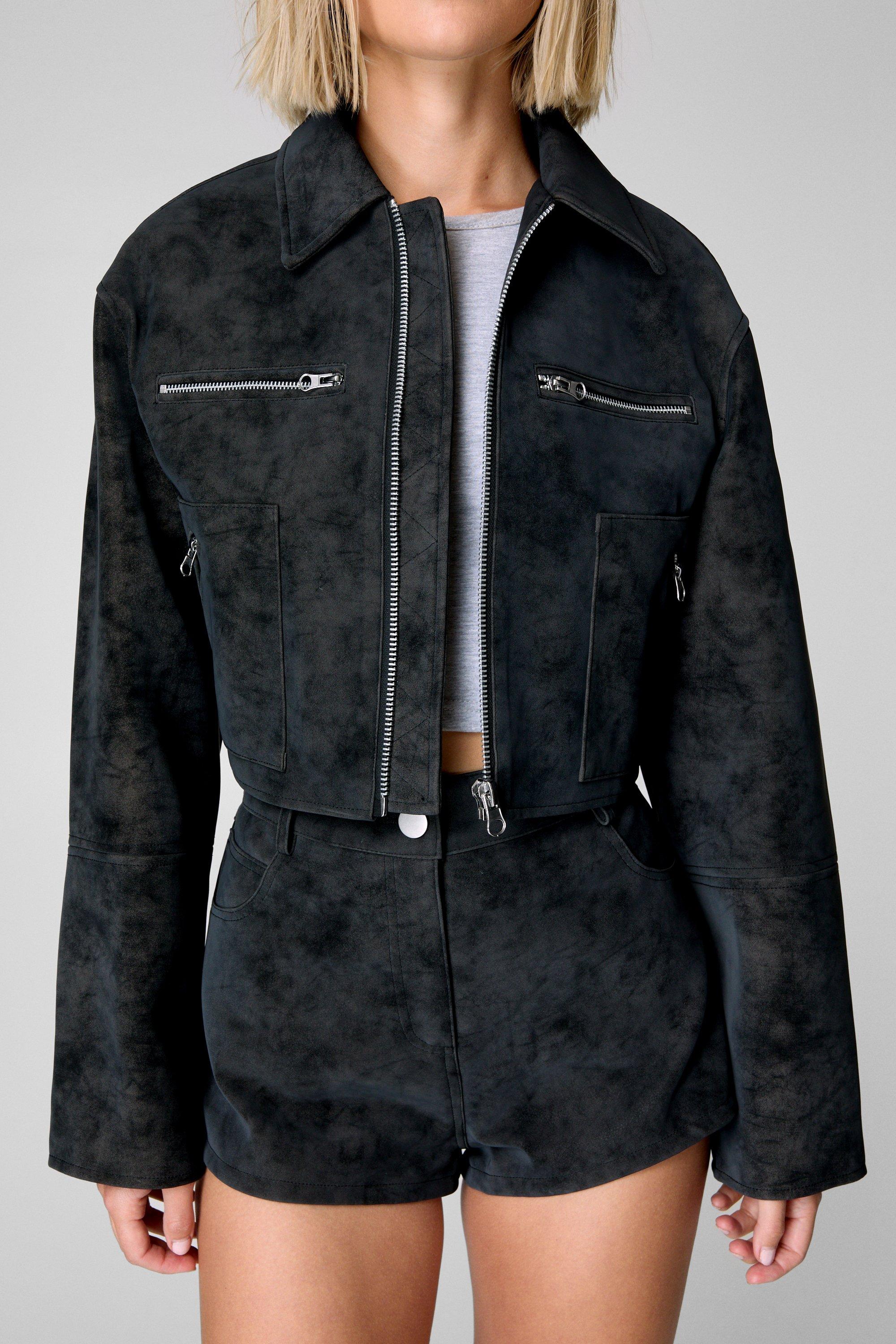Nasty gal faux leather jacket sale