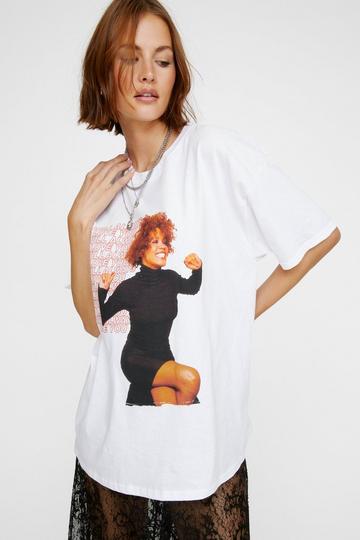 Whitney Houston T-shirt ecru