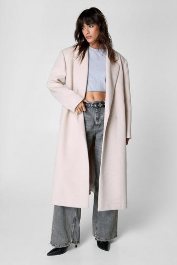 Premium Wool Blend Maxi Coat neutral