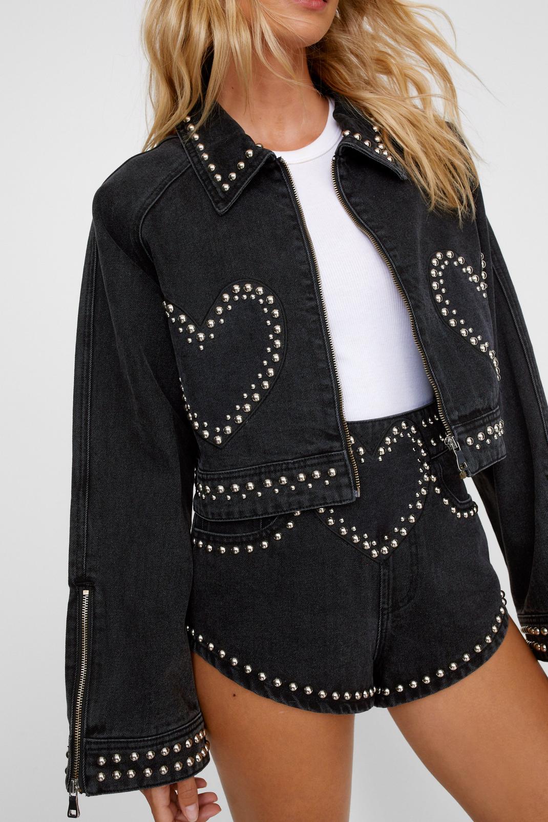 Chic Studded Two-Piece Denim Skirt Chic Studded Two-Piece Denim Skirt