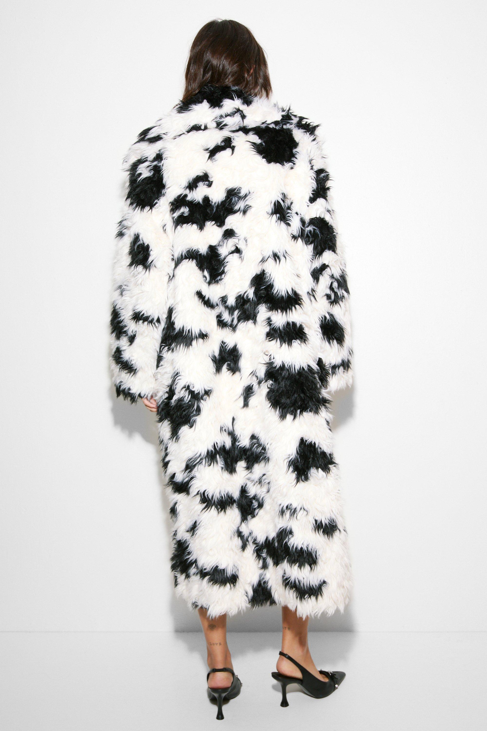 Nessa Barrett Cow Printed Faux Fur Coat | Nasty Gal Nessa Barrett Cow Printed Faux Fur Coat | Nasty Gal