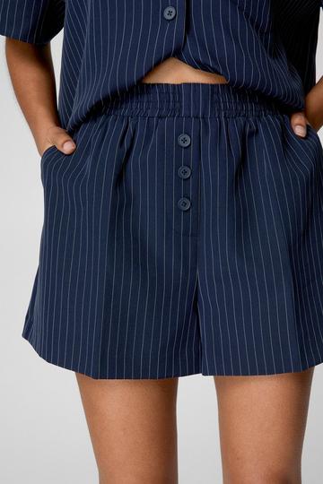 Pinstripe Tailored Boxer Short navy