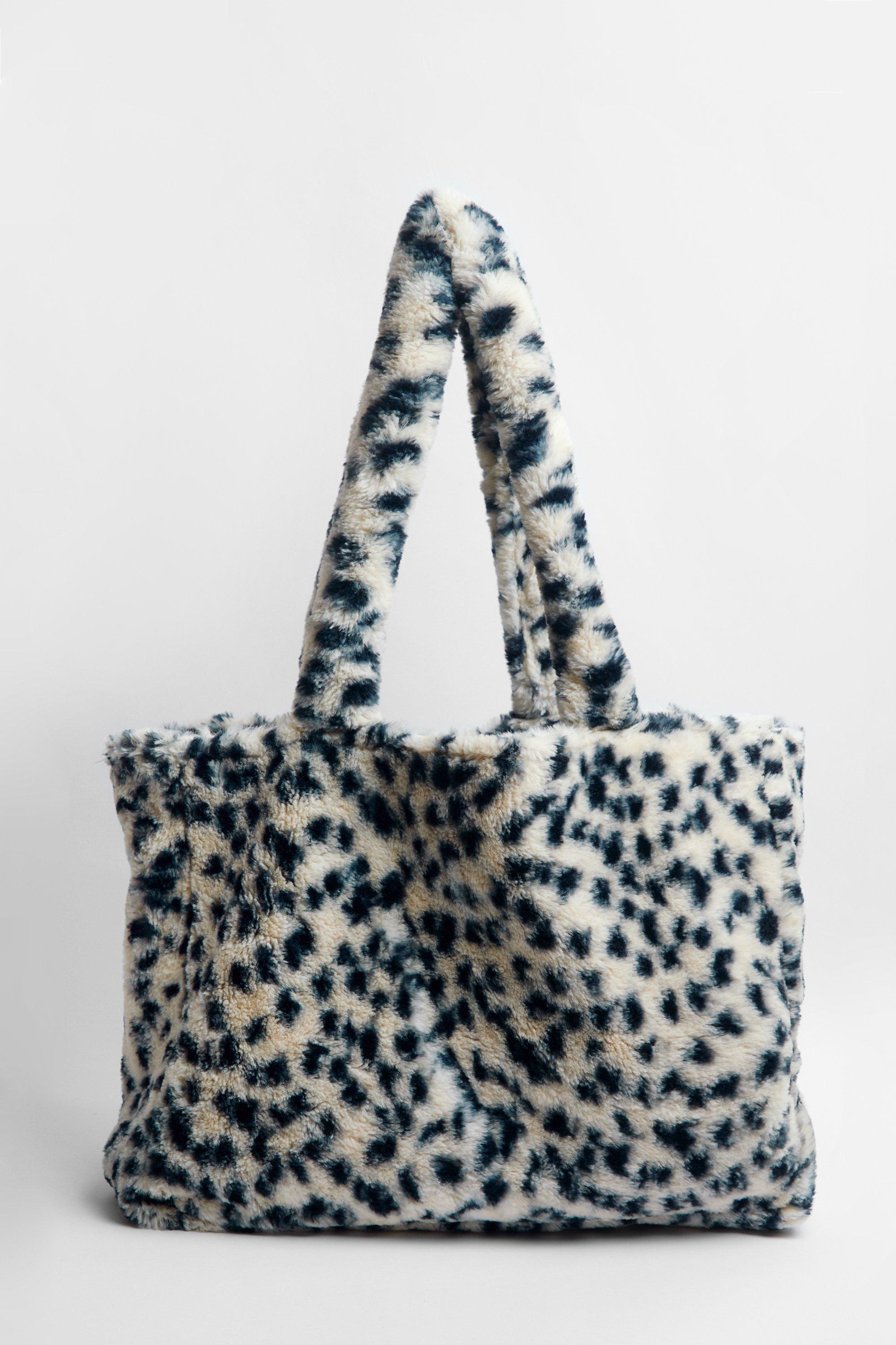 Leopard Furry Tote Bag