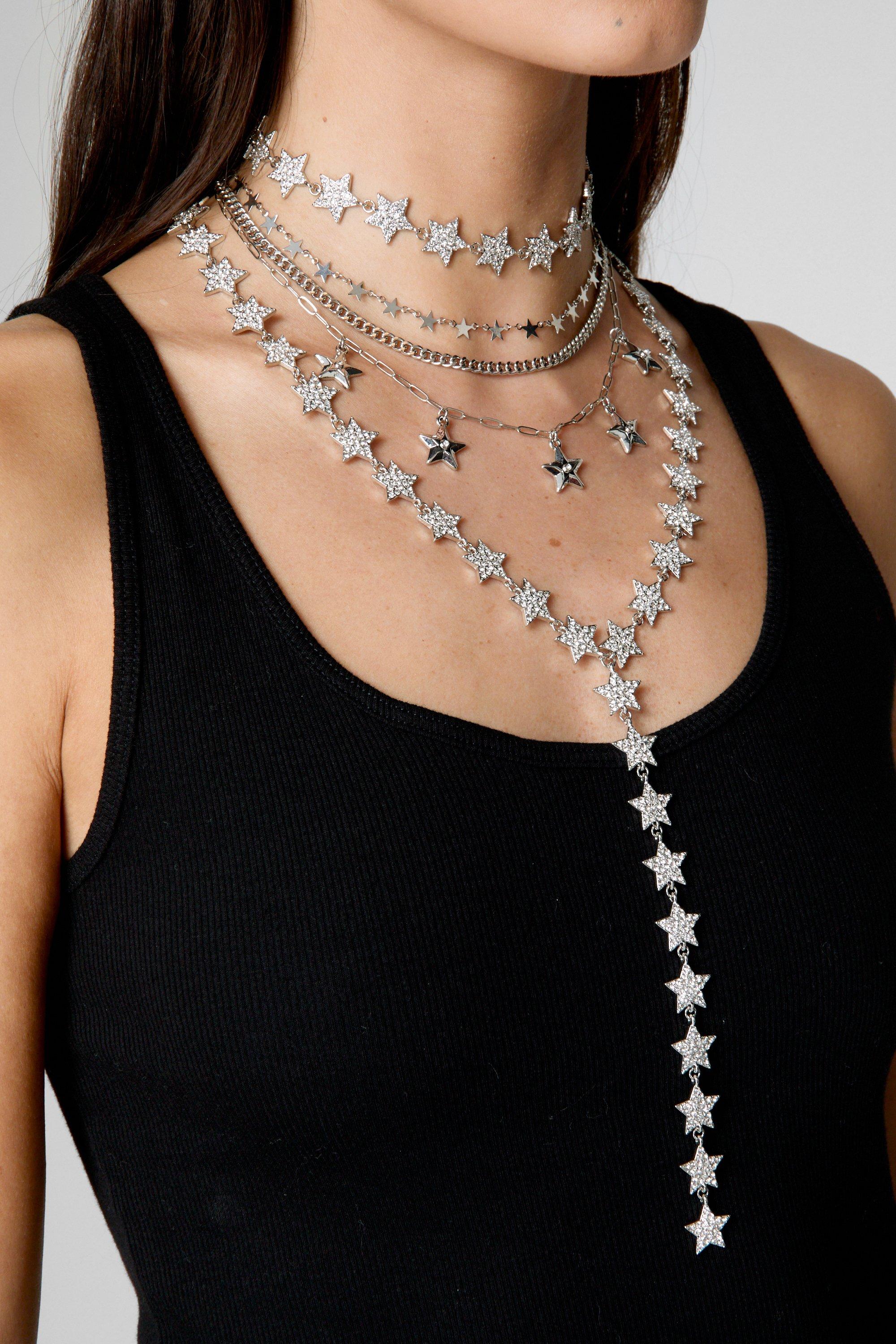 Diamante drop necklace store