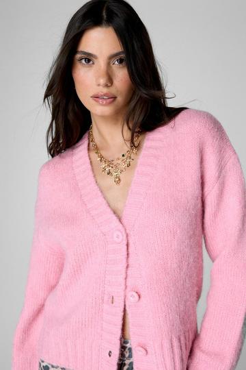 Cropped Cardigan pink