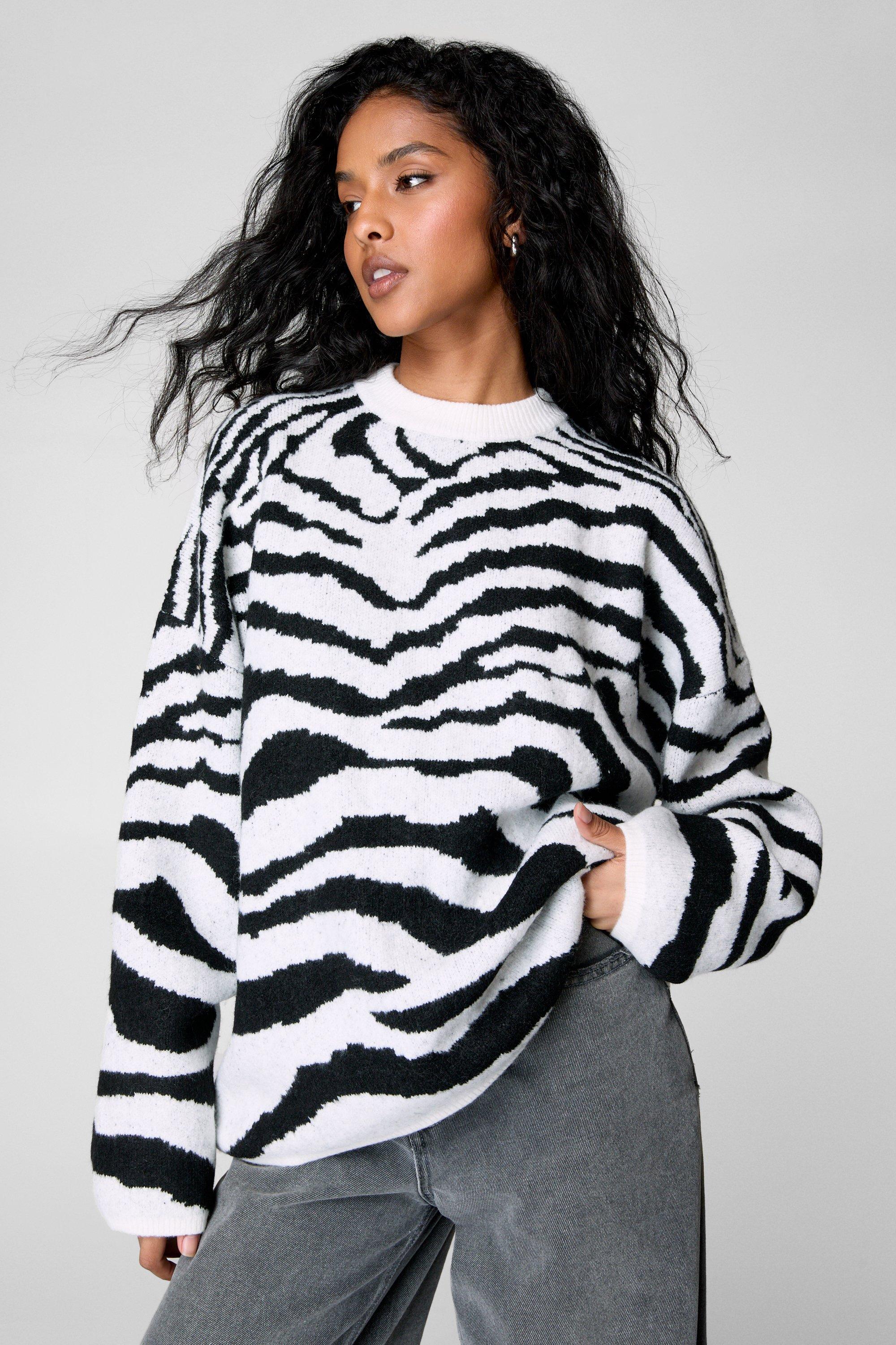 Zebra Oversized Sweater | Nasty Gal