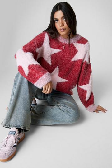 Red Star Jacquard Sweater