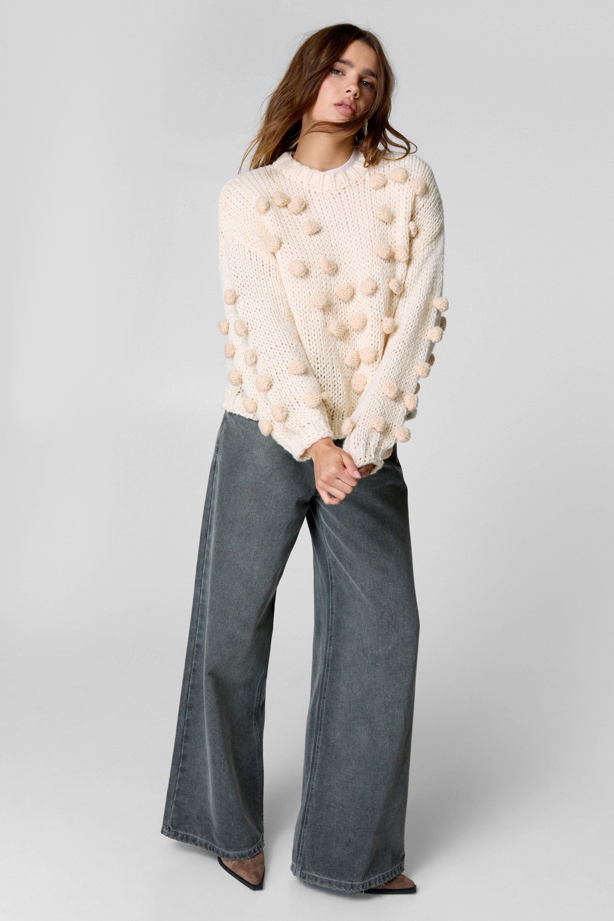Nasty Gal Women s Pom Pom Sweater